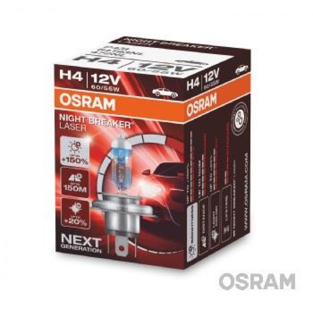 ΛΑΜΠΑ H4 OSRAM +150% NIGHT BREAKER